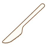プラスチックナイフのフリーイラスト Clip art of plastic knife
