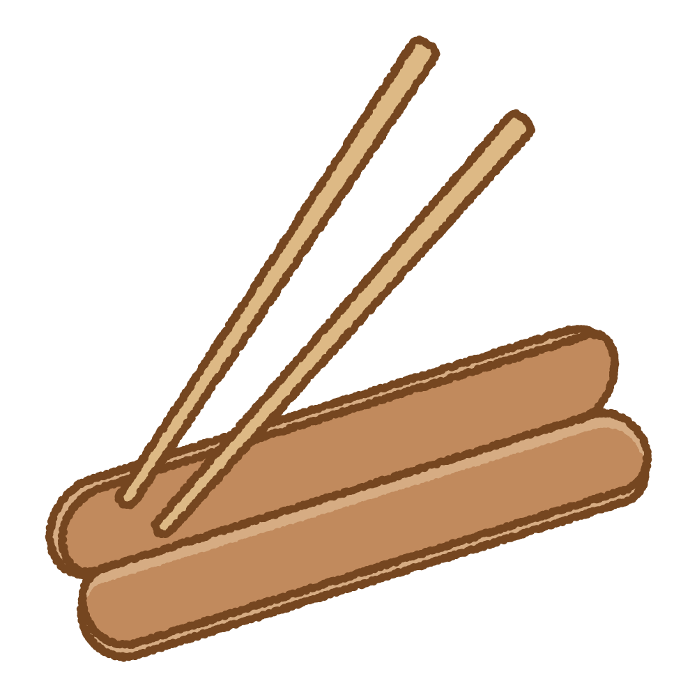 マイ箸のフリーイラスト Clip art of my-chopsticks