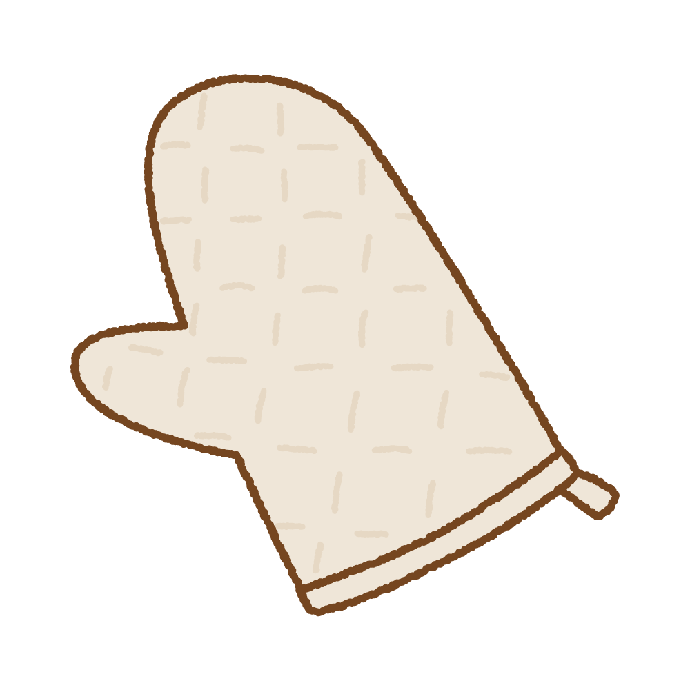 鍋つかみのフリーイラスト Clip art of oven-mitt