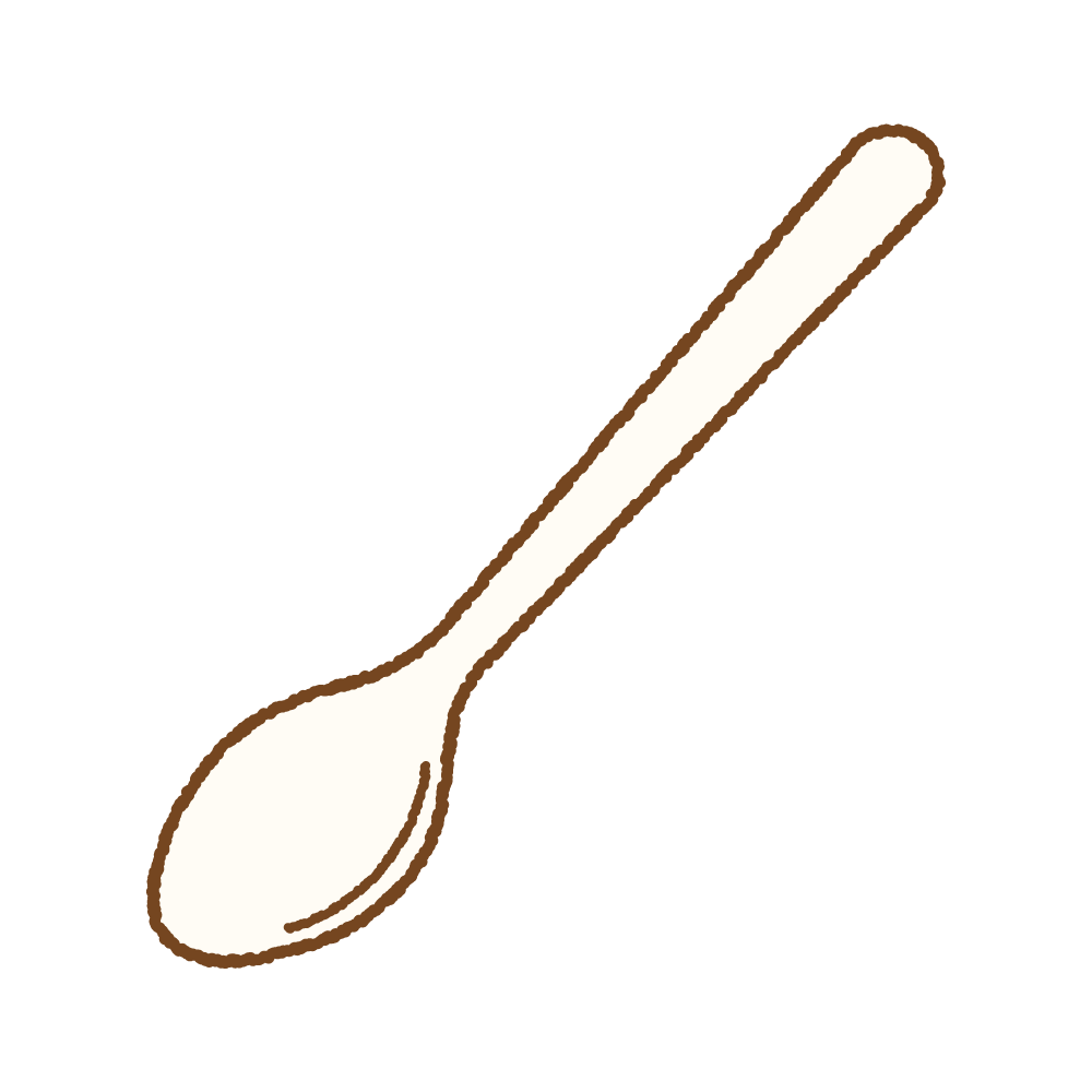 プラスチックスプーンのフリーイラスト Clip art of plastic spoon