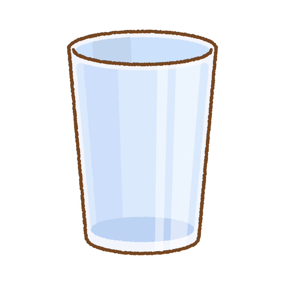 ガラスのコップのフリーイラスト Clip art of glass cup