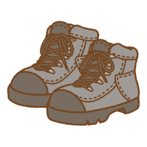 登山靴のフリーイラスト Clip art of hiking boots