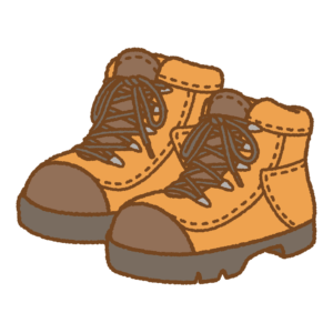 登山靴のフリーイラスト Clip art of hiking boots