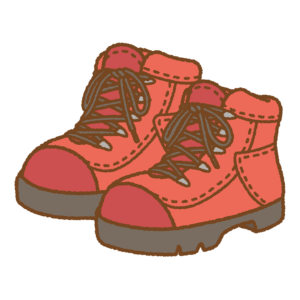 登山靴のフリーイラスト Clip art of hiking boots