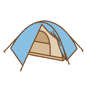 登山テントのフリーイラスト Clip art of mountaineer tent