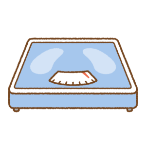 体重計のフリーイラスト Clip art of weight-scale