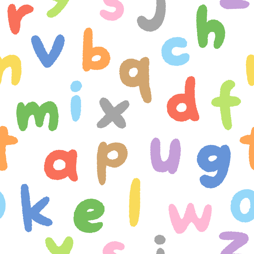 アルファベット柄のパターン素材のフリーイラスト Clip art of alphabet-pattern