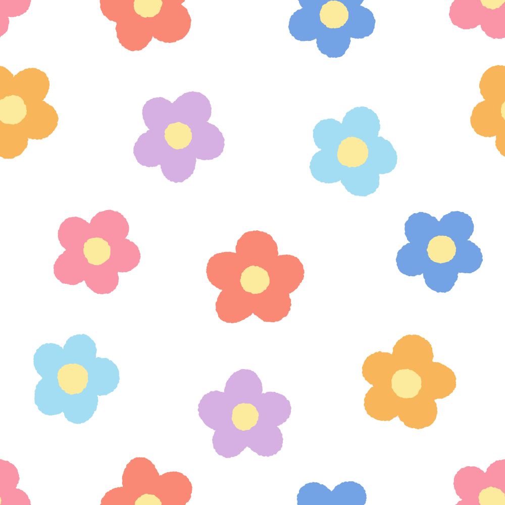 花柄のパターン素材のフリーイラスト Clip art of flower-pattern