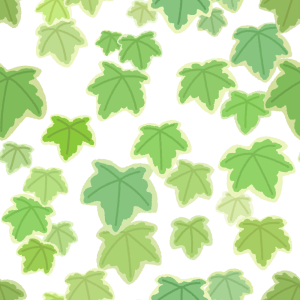 アイビーのパターンのフリーイラスト Clip art of ivy pattern