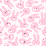 ウサギのパターンのフリーイラスト Clip art of rabbit pattern