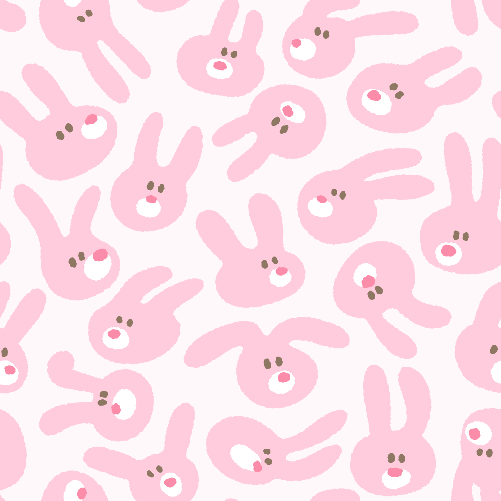 ウサギのパターン素材のフリーイラスト Clip art of rabbit pattern