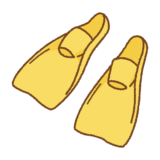 スイムフィンのフリーイラスト Clip art of swimfin