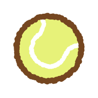 テニスボールのフリーイラスト Clip art of tennis ball
