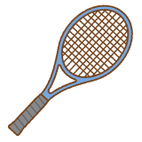 テニスラケットのフリーイラスト Clip art of tennis racket