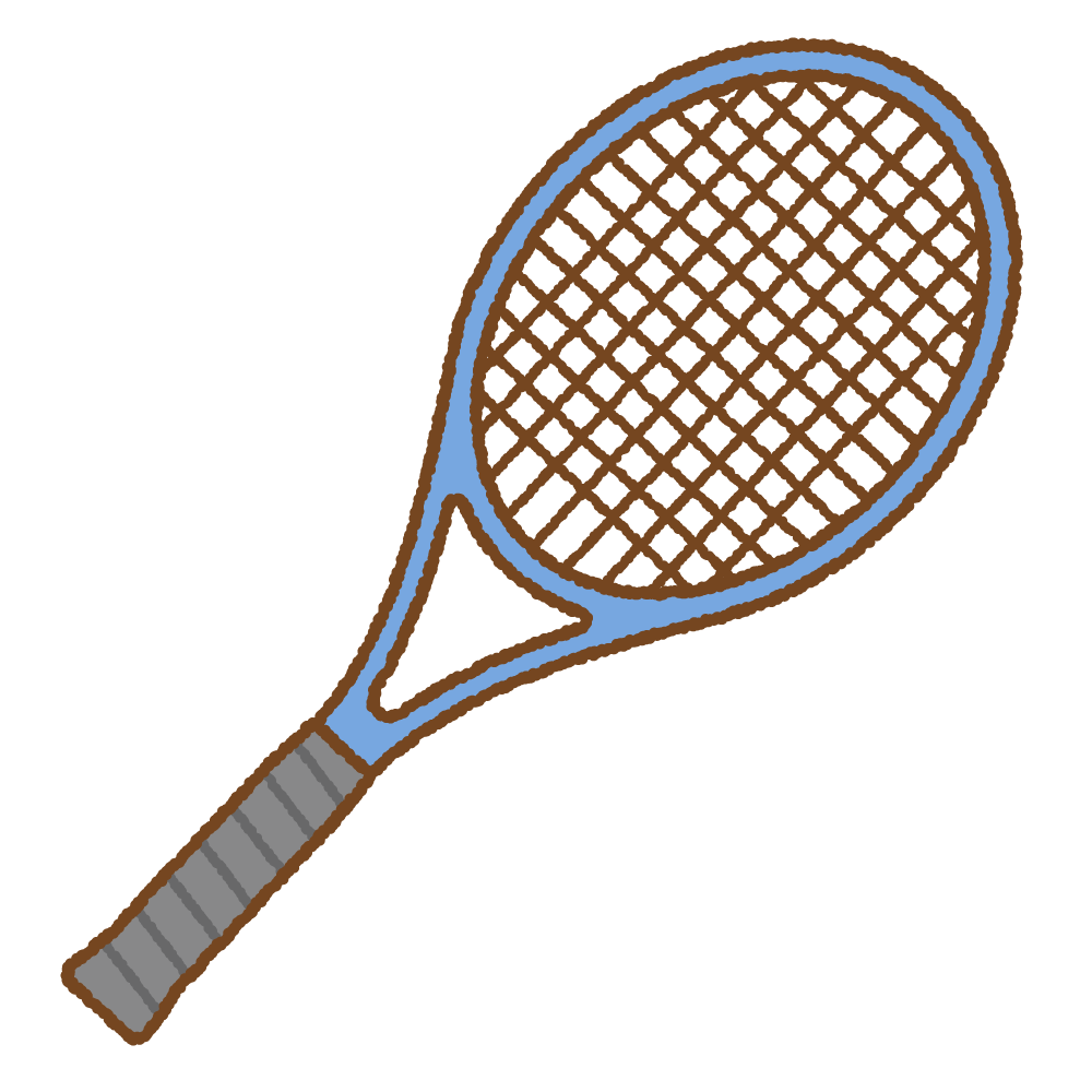 テニスラケットのフリーイラスト Clip art of tennis racket