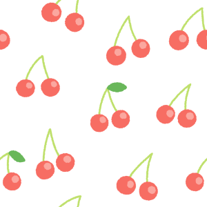 サクランボのパターン素材のフリーイラスト Clip art of cherry pattern