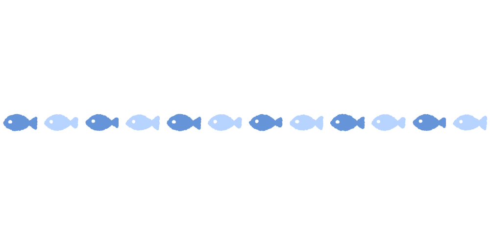 魚のライン素材のフリーイラスト Clip art of fish-line