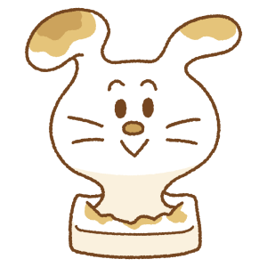 ウサギのおもちのフリーイラスト Clip art of mochi-usagi