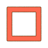 四角の記号のフリーイラスト Clip art of rectangle-sign