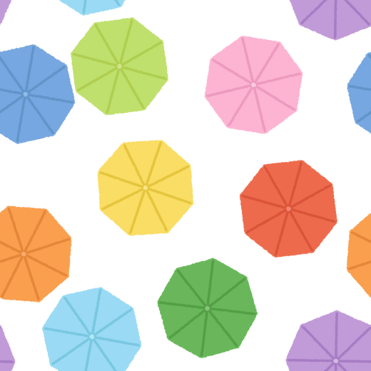 傘のパターン素材のイラスト