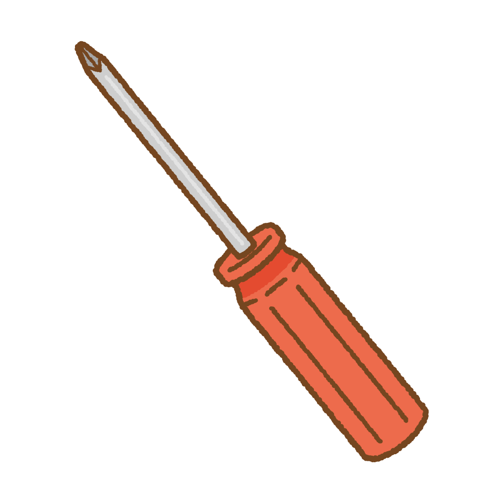 プラスドライバーのフリーイラスト Clip art of phillips-screwdriver