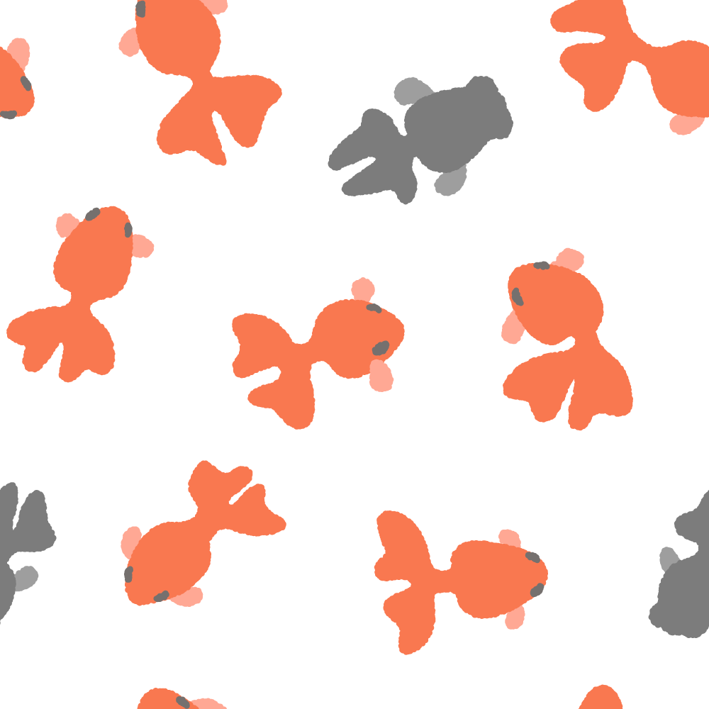 金魚のパターンのフリーイラスト Clip art of kingyo-pattern