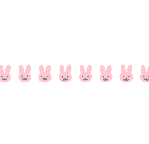 ウサギのライン素材のイラスト