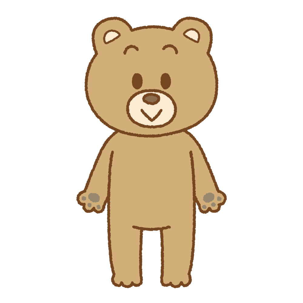 クマのキャラクターのフリーイラスト Clip art of bear character