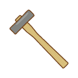 金槌のフリーイラスト Clip art of hammer