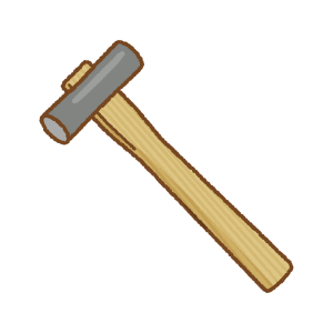 金槌のフリーイラスト Clip art of hammer