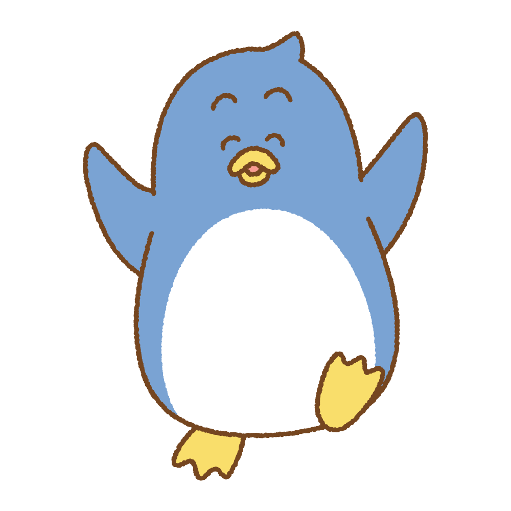 ペンギンのキャラクターのフリーイラスト Clip art of penguin character