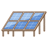 ソーラーパネルのフリーイラスト Clip art of solar-panel