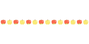 リンゴのライン素材のフリーイラスト Clip art of apple line