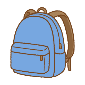 リュックサックのフリーイラスト Clip art of backpack