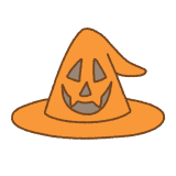 カボチャのハロウィンハットのフリーイラスト Clip art of halloween-hat jack-o-lantern