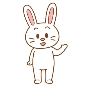 案内するウサギのフリーイラスト Clip art of rabbit guide