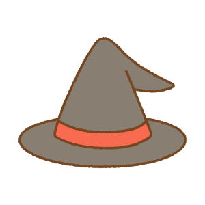 魔女の帽子のフリーイラスト Clip art of witch-hat
