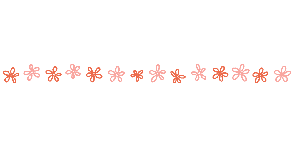 花のライン素材のフリーイラスト Clip art of flower-line
