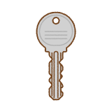 鍵のフリーイラスト Clip art of key