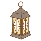 ランタンのフリーイラスト Clip art of lantern