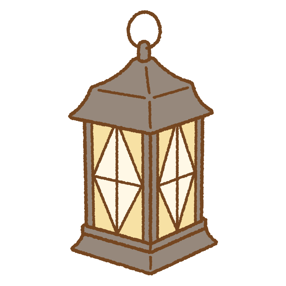 ランタンのフリーイラスト Clip art of lantern
