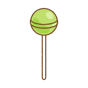 棒付きキャンディーのフリーイラスト Clip art of lollipop candy