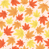 紅葉のパターン素材のフリーイラスト Clip art of momiji pattern