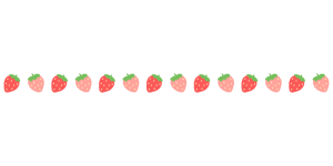 イチゴのライン素材のフリーイラスト Clip art of strawberry line
