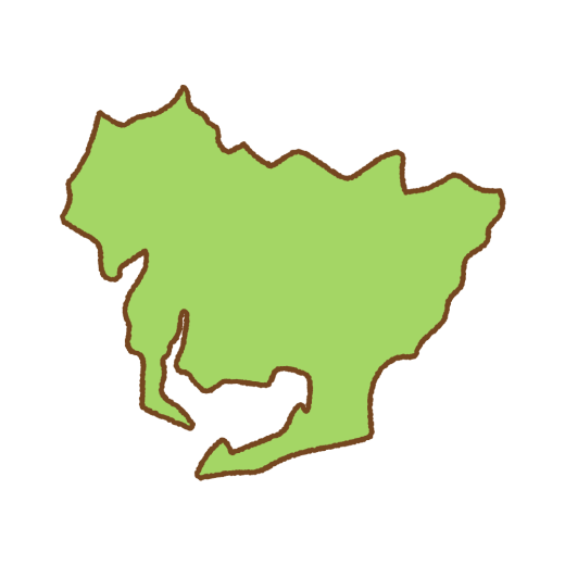 愛知県の地図のイラスト