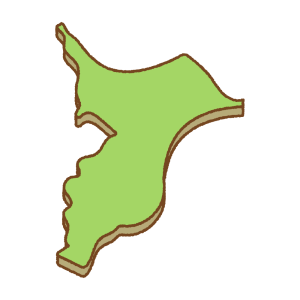 千葉県の地図のフリーイラスト Clip art of chiba-prefecture map