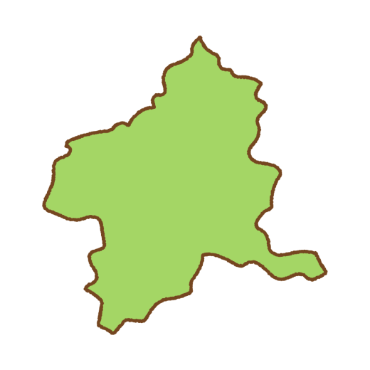 群馬県の地図のイラスト