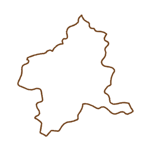 群馬県の地図のフリーイラスト Clip art of gunma-prefecture map