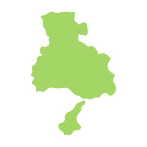 兵庫県の地図のフリーイラスト Clip art of hyogo-prefecture map