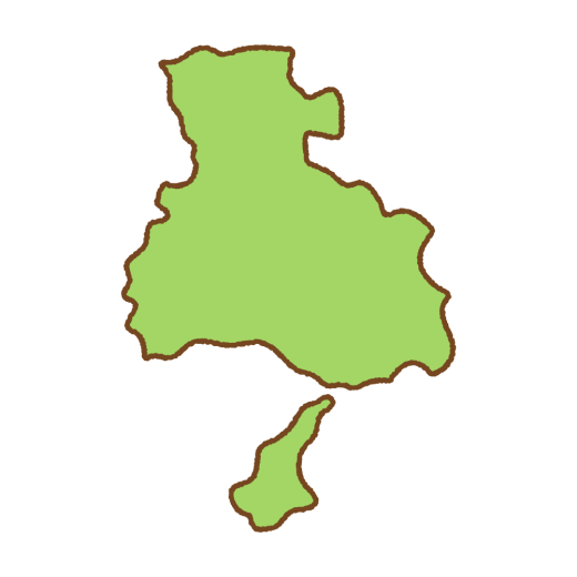 兵庫県の地図のイラスト